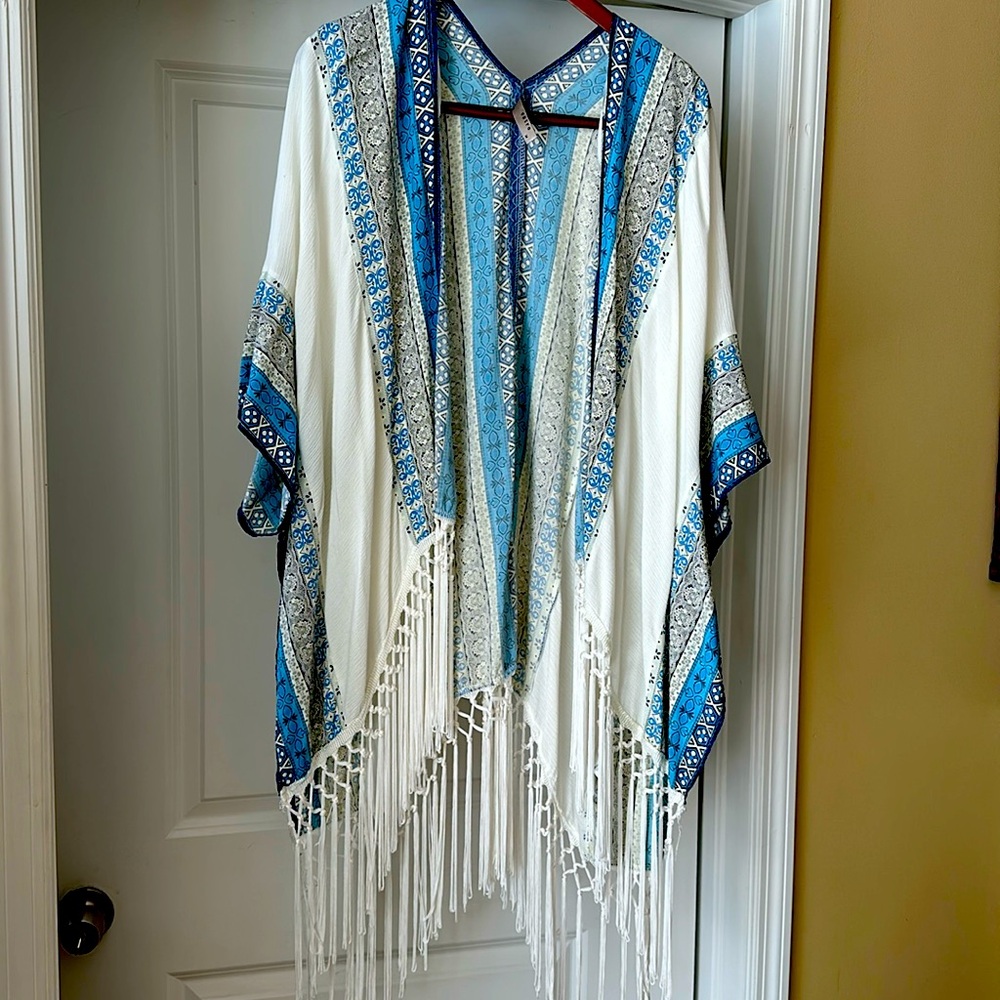 Fringe kimono